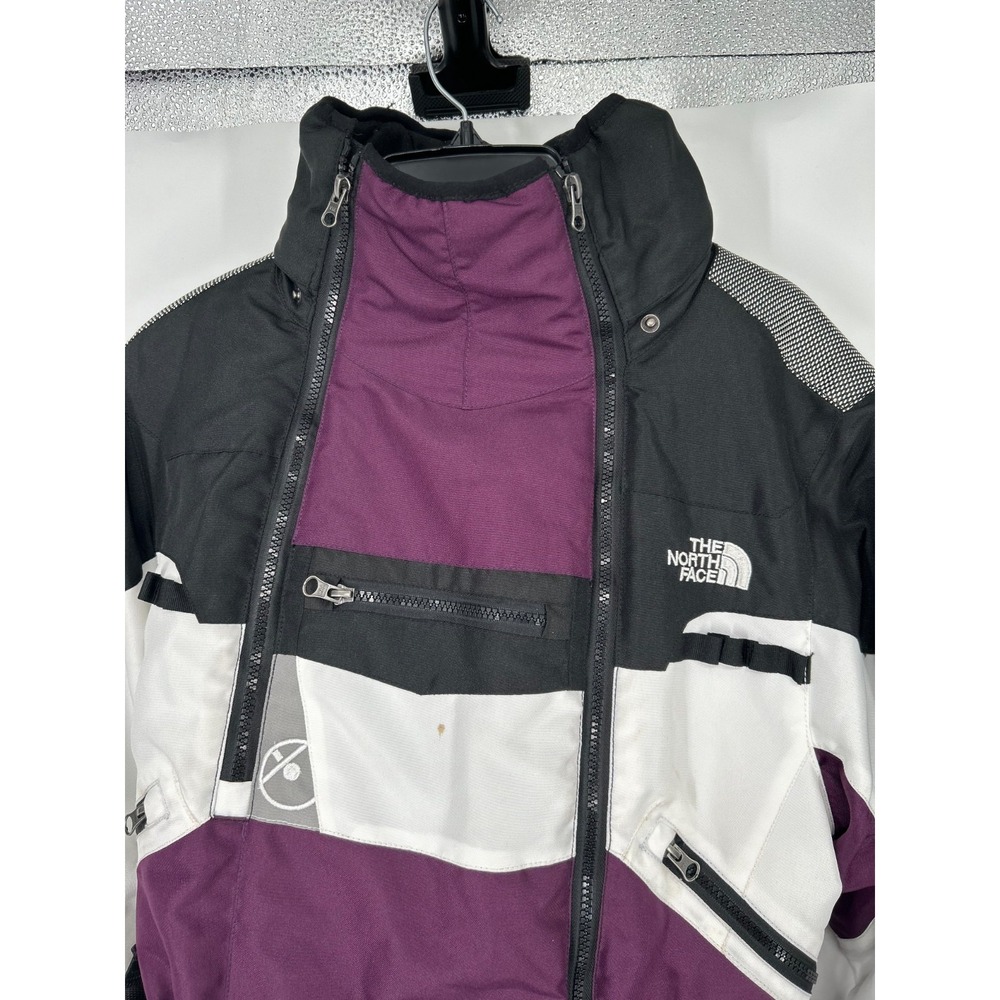The North Face Steep Tech 550 Ski Jacket Womens L Purple Hooded Belted Snowboard - Picture 7 of 8